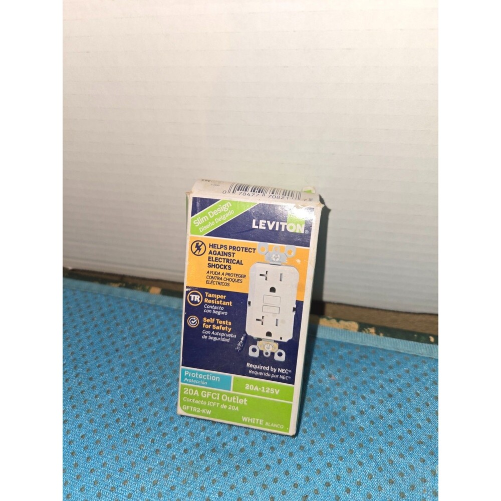 Leviton Protection 15A-125V GFCI Outlet White GFNT1-KW